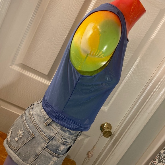 ZYIA ACTIVE Calm Blue Luxe Strappy Sports Bra Active Workout Top NWT - Picture 7 of 12